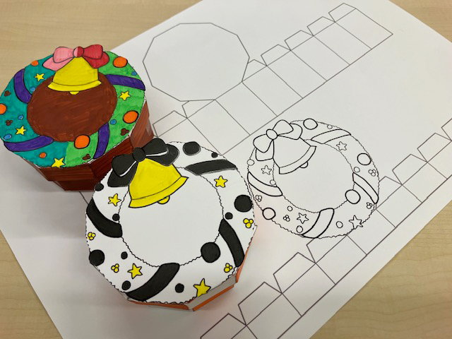 クリスマスリースの工作用紙