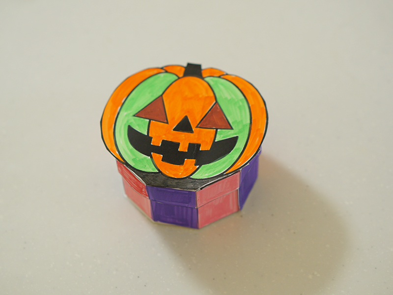 かぼちゃのお菓子ボックスのできあがり